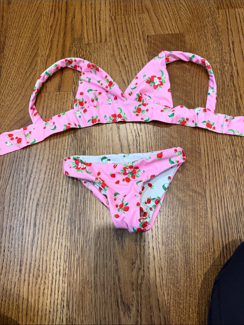 PQ Swim Pink Cherry Print Kids Bikini